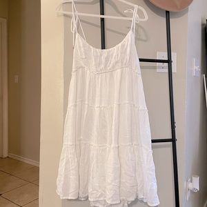 WHITE SUMMER DRESS | Large | Linen | The Impeccable Pig Boutique